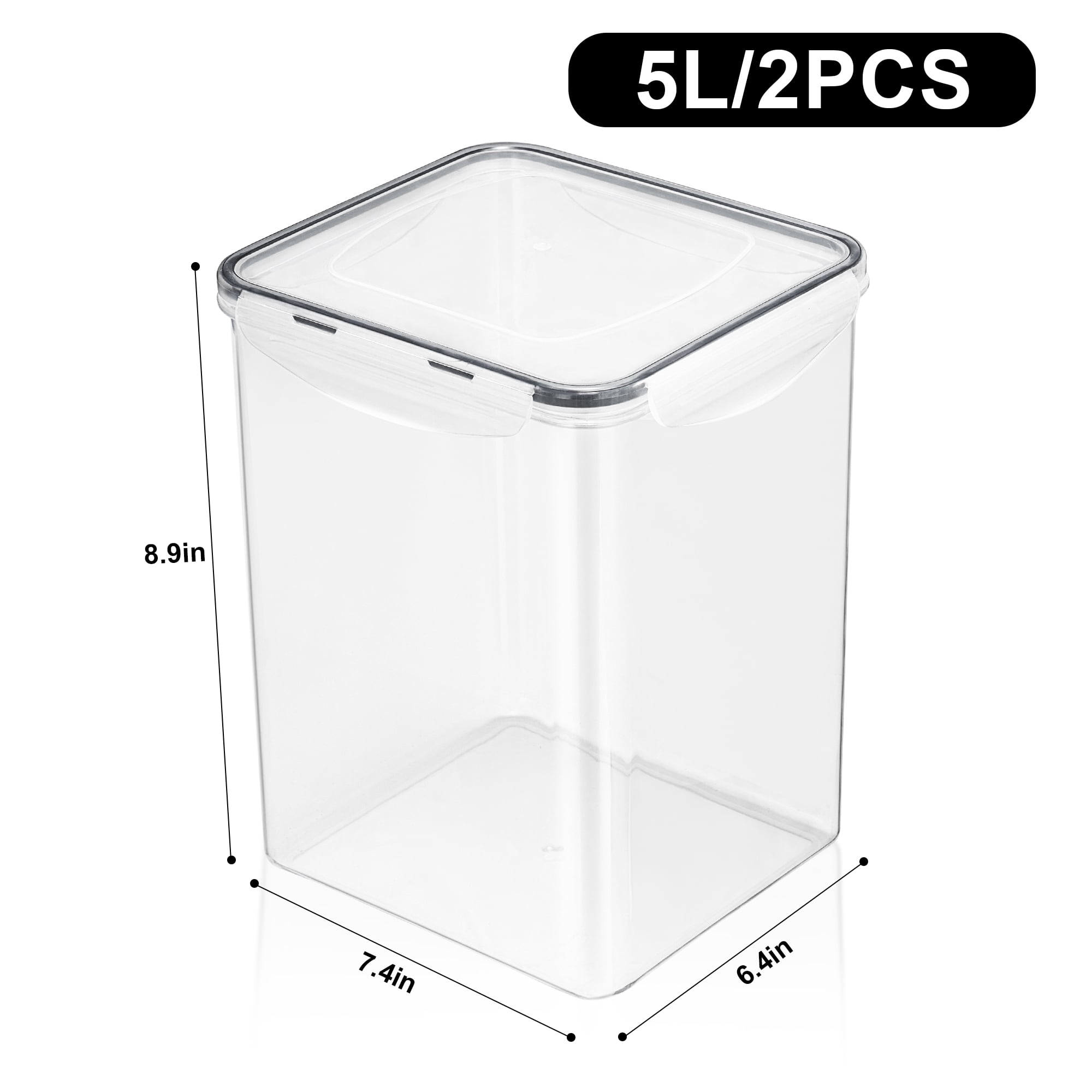 Sorbus 2-Pack Clear Plastic Airtight Dry Food Storage Containers