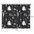 thumbnail image 5 of Vintage Halloween Elements Pattern Shower Curtain 84"x72" ,Bathroom Decorative Shower Curtains Set with 12 Hooks,Modern Waterproof Washable Shower Curtain, 5 of 6