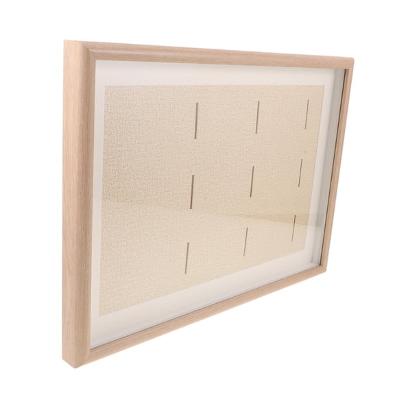 TABLZONE Beige Medal Display Award Frame with Decorative Photo Box and Organizer for Keepsakes