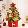 thumbnail image 5 of Neoyler Mini Christmas Tree Ornaments Decor Set Christmas Decorations Christmas Ornaments Indoor Safe PVC Needles With LED Lights Stable Base for Desktop Office Small Spaces 17.7 in Red, 5 of 6
