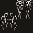 thumbnail image 5 of Matte Silver Motorcycle Flame Sticker Kit for Gas Tank & Fender Decorative Decal, 5 of 8