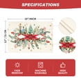 thumbnail image 2 of Smile Red Nutcracker Floral Holly Christmas Placemats Set of 4, 12x18 Inch Seasonal Winter Table Mats, 2 of 6