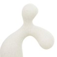 thumbnail image 5 of Studio 350 White Polystone Curved Shaped Abstract Sculpture with Speckled Texturing 7"W, 11"H, 5 of 5