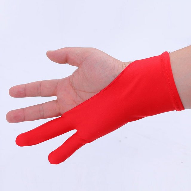 Guantes de dos dedos anti-deslumbrantes planos pintados a mano Guantes de medio dedo anti-deslumbrantes Guantes anti-deslumbrantes para pintar bocetos Guantes anti-deslumbrantes