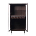 thumbnail image 3 of Unique Furniture 73" Tall Glass Display Cabinet with Drawers in Espresso Oak, 3 of 3