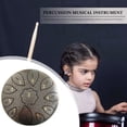 thumbnail image 3 of WDOplteas Tongue Drum Instrumento Percusión Tambor Acolchada Tambor Mano (Plata), 3 of 9