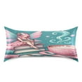 thumbnail image 3 of Satin Pillow Case Queen Silk Pillow Cover for Hair and Skin Envelope Closure Fairy Sitting Book and Coffee 20"x30", 3 of 9