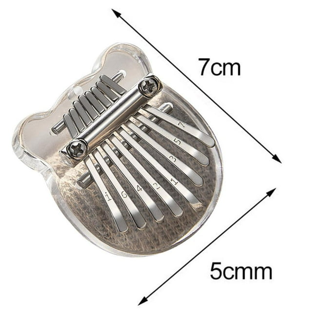 stanreset Mignon Mini Kalimba 8 Boutons Piano Instrument de Musique pour Débutant Mélomane