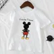 thumbnail image 4 of Linda camiseta de algodón para niños con estampado de Minnie Mickey Mouse, camisetas blancas de manga corta de verano, camisetas Harajuku para niños y niñas, ropa de bebé de Disney, 4 of 5