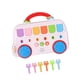thumbnail image 3 of Juguete de autobús de animales clave juguete musical interactivo apoyo preescolar de aprendizaje juguete para bebés juguete sensorial con música y luz Mango rojo, 3 of 9