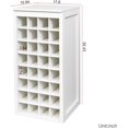 thumbnail image 2 of Brown Walnut Color Modular Wine bar Cabinet with Storage Shelves with Hutch for Dining Room (White + MDF-1), 2 of 7