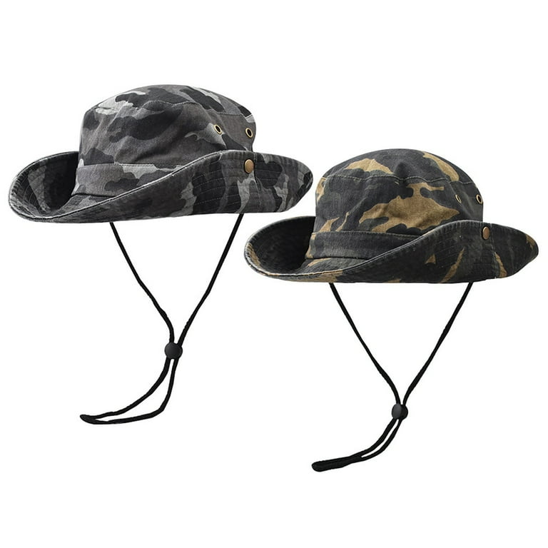 Xmarks Men's Sun Camouflage Hat UPF 50+ Wide Brim Bucket Hat