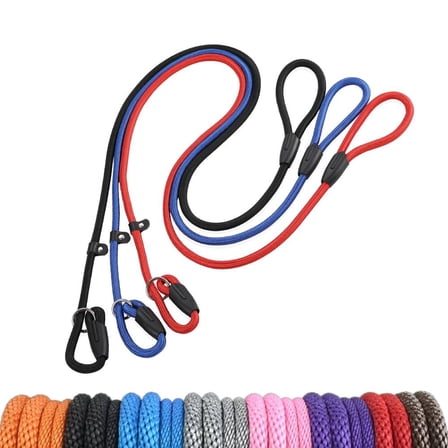 3Pack Slip Lead Dog Leash 5FT Strong Braided Dog Rope for Small Medium Large Dogs