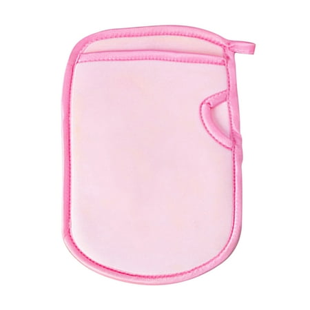 Exfoliating Shower Gloves - PVA Sponge for Deep Skin Cleansing Removes Dirt and Dead Skin Cells Pair of Portable Bath Mitts for Body Exfoliation Circulation Stimulation Pink