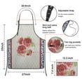 thumbnail image 7 of Women Men Adjustable Bib Apron with Pockets Pioneer Colorful Floral Cooking Kitchen Aprons, 7 of 7
