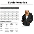 thumbnail image 3 of BRDFRL Women's Oversized Zip Up Hoodies Fleece Jacket Casual 2024 Fall Winter Sweatshirts Drawstring Y2K Hoodies Teen Girls Dark Blue L, 3 of 6