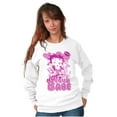 thumbnail image 3 of Betty Boop Not Your Babe Biker Women Crewneck Sweatshirt Brisco Brands S, 3 of 5