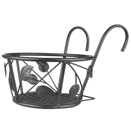 

Over the Rail Hanging Flower Pot Holder Balcony Railings Wall Iron Flower Pots Holder