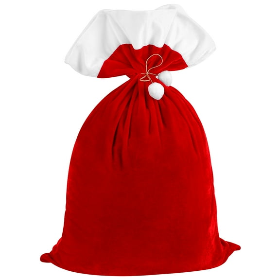 Arborister Christmas Santa Sack with Drawstring Jumbo Holiday Santa Bag Large Storage Bag for Xmas Kids Christmas Bag Red