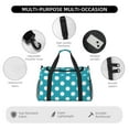 thumbnail image 5 of Hirioo Sky Blue And White Polka Dot Hand Travel Bag for Men Women,Durable and Spacious Travel Bag with Multiple Pockets for Work, Travel, Weekend Getaways, 5 of 8