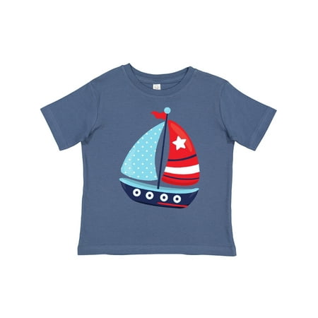 

Inktastic Sailing Boat Sailor Sailing Sails Boat Ship Gift Toddler Boy Girl T-Shirt