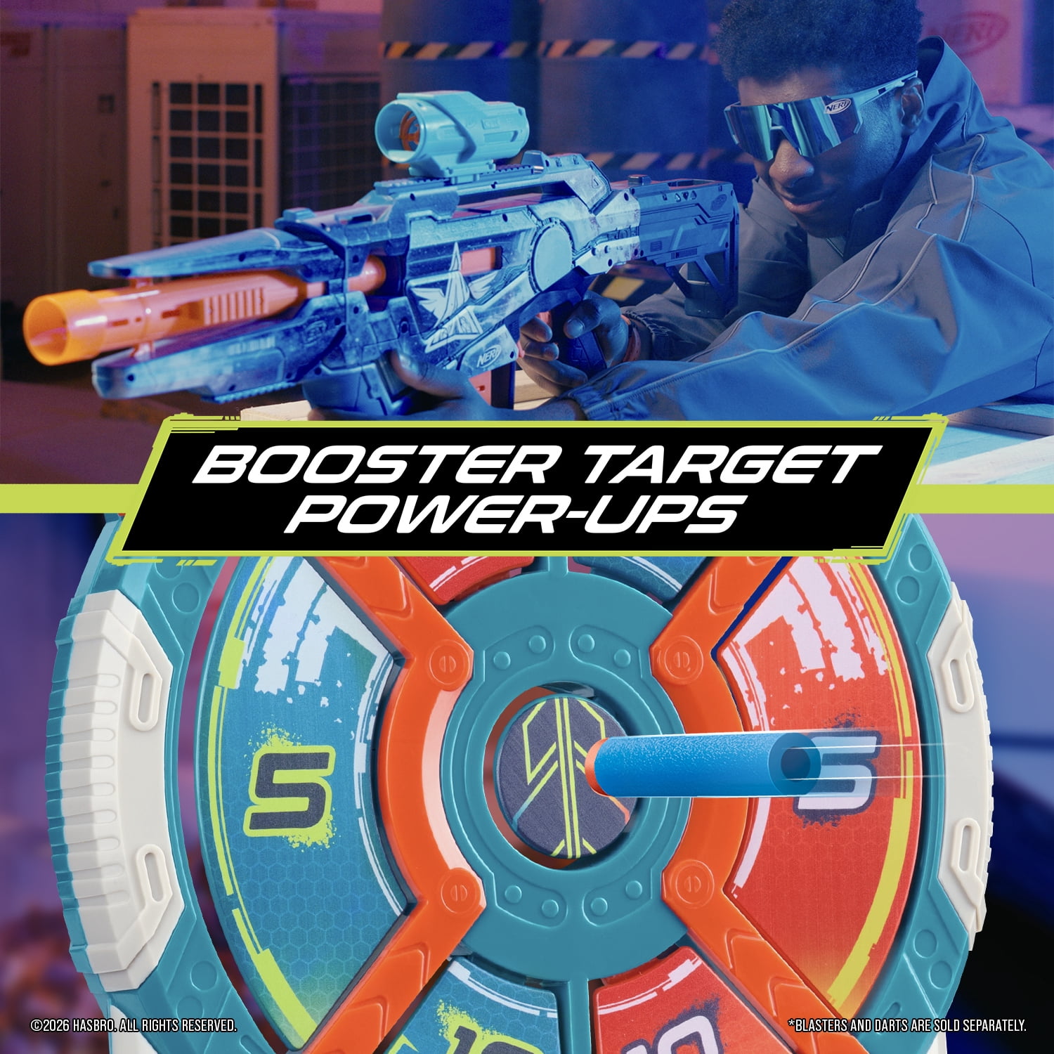 Nerf Elite Strike 'N Score Electronic Target with 4 modes for Foam Dart Blaster Play