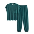 thumbnail image 1 of Conjunto Deportivo PRETTYGARDEN Azul Verde Tejido 2 Piezas Talle S, 1 of 8
