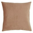 thumbnail image 4 of Fennco Styles Pinsonic Velvet Decorative Throw Pillow 18" W x 18" L - Beige Square Cushion for Home, Couch, Bedroom, Living Room and Office Décor, 4 of 4