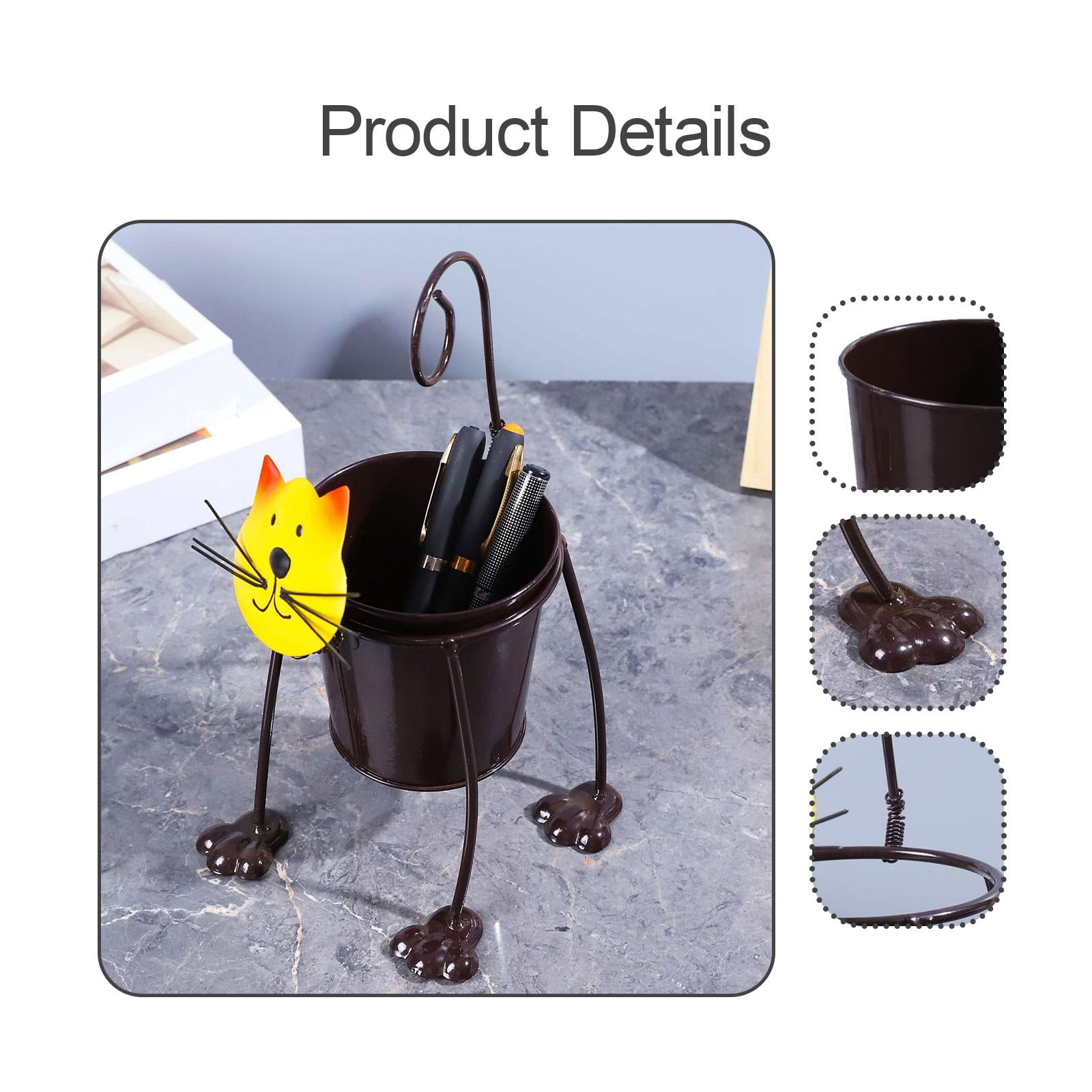 colaxi Pen Holder Pencil Holder Display Rack Metal Ornament Pen Organizer Desktop Organizer for Makeup Tools Markers Study Accessory