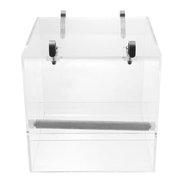 EeaseMX Comedero y bebedero para pájaros creativo, comedero automático, accesorio para jaula de loros (talla L)