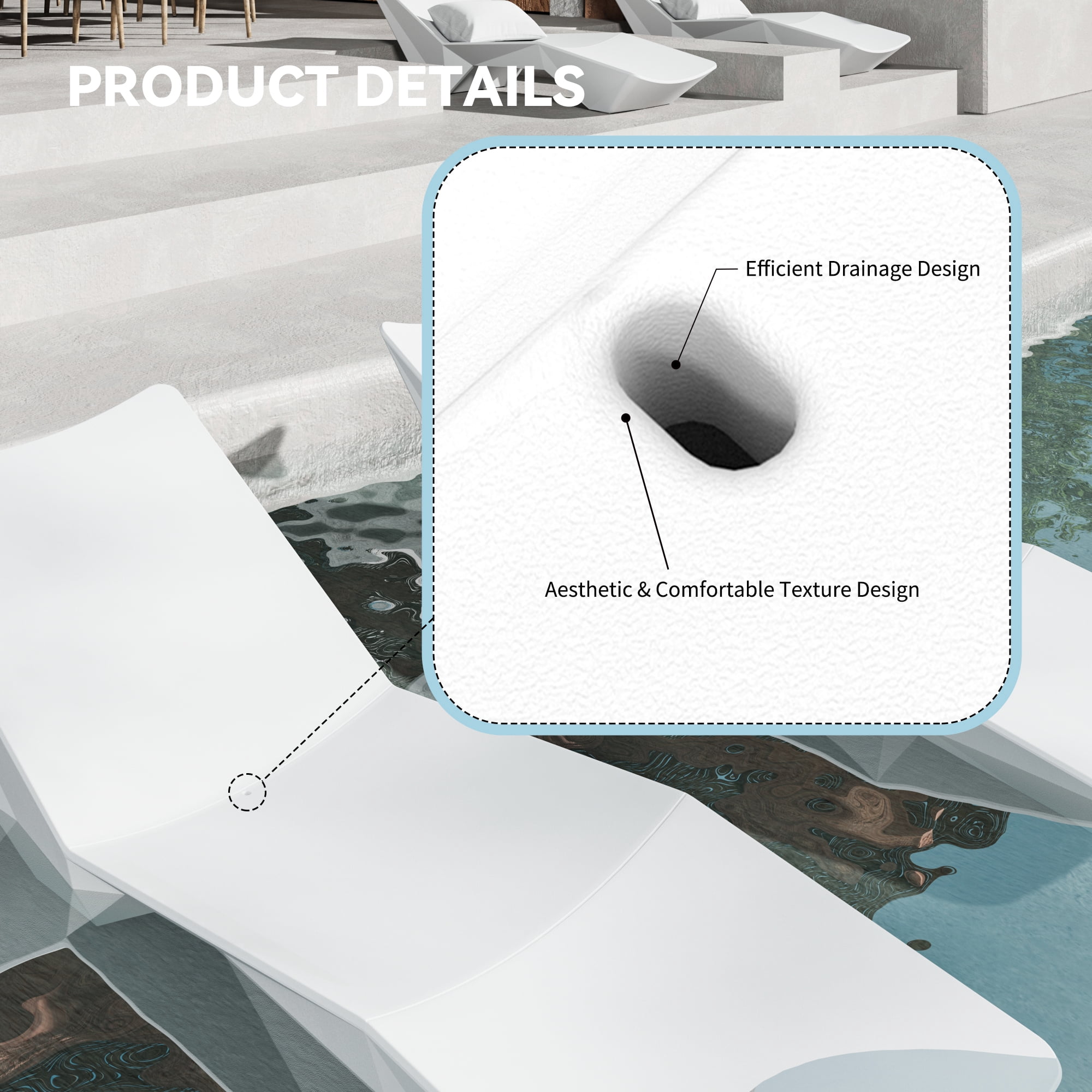S-shaped Pool Lounger, Comfortable and Breathable, Essential for Outdoor Relaxation