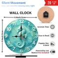 thumbnail image 3 of Ocean Seahorse Wall Clock Turquoise Decor 10-Inch Silent Wooden Wall Clock, Battery Operated (AA Batteries Not Included), Artistic Home Decor, 3 of 7