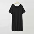 thumbnail image 5 of Naittoop Nightgown for Women Modal Sleepshirts Short Sleeve Nightshirt Plus Size Night Gown Sleepdress Soft Comfy Nightdress, 5 of 5