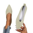 thumbnail image 5 of Xiaoxatg Leisure Women's Mesh Soft Sole Non Flat Pointed Toe Breathable On Lazy Shoes for Casual Outings Travel and Everyday Comfort 7 Beige, 5 of 5