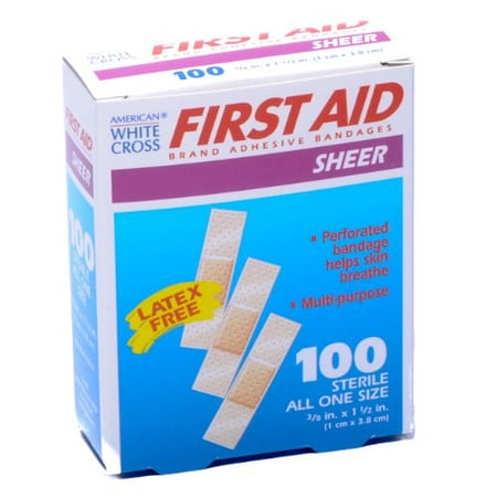 Bandage Junior Size Plastic 3/8 X 1 1/2 100/boxJunior Strips for Small Cuts & Scrapes By White