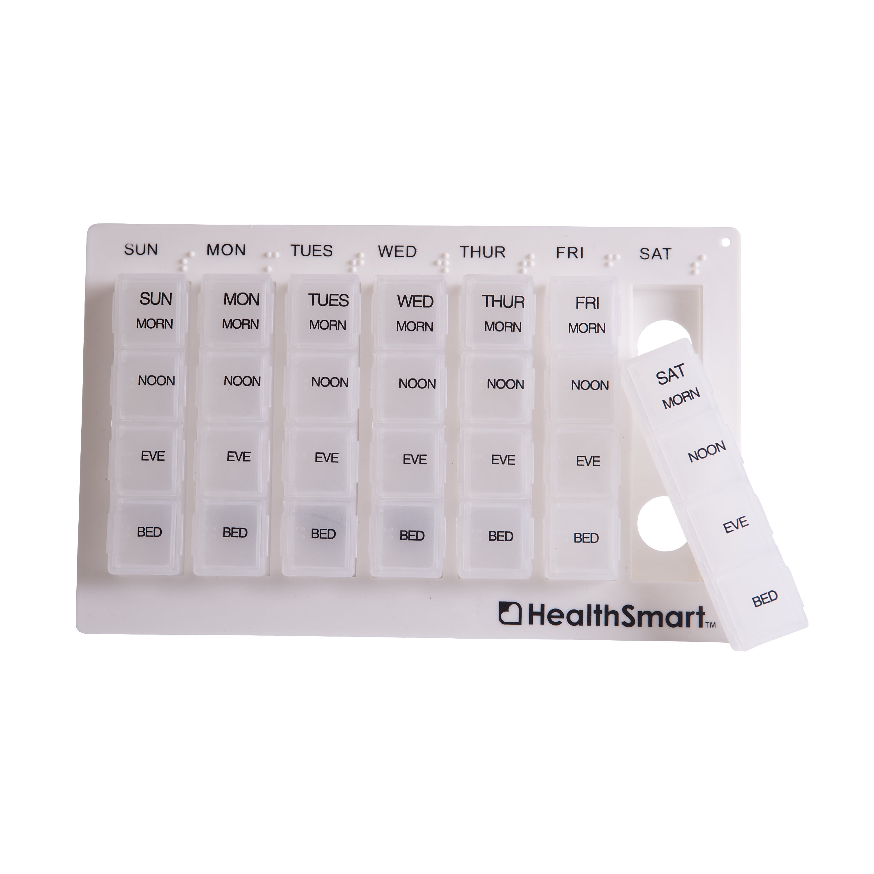 HealthSmart Weekly Pill Organizer Medication Planner to Help You