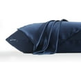 thumbnail image 6 of DISANGNI 100% Natural Mulberry Silk Pillow case for Hair and Skin with Hidden Zipper 22 Momme Both Sides Real Silk Pillow Case (1pc King Size 20" x36", Blue), 6 of 7