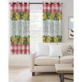 thumbnail image 2 of Summer Flowers Blackout Curtains for Bedroom Living Room Darkening Curtains 90 Inch Leaves Red Plaid Country Retro Farm Black Out Window Curtain Privacy Window Treatment Grommet Drapes 52"x90"x2, 2 of 9