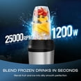 thumbnail image 2 of Blender for Smoothies, 1200W Smoothie Blender for Ice Crushing, Blenders with (2) 6-Fin Blades, Personal Blenders for Kitchen with 23oz, 32oz, 37oz Easy Go Cups for Juices, Silver, 2 of 5