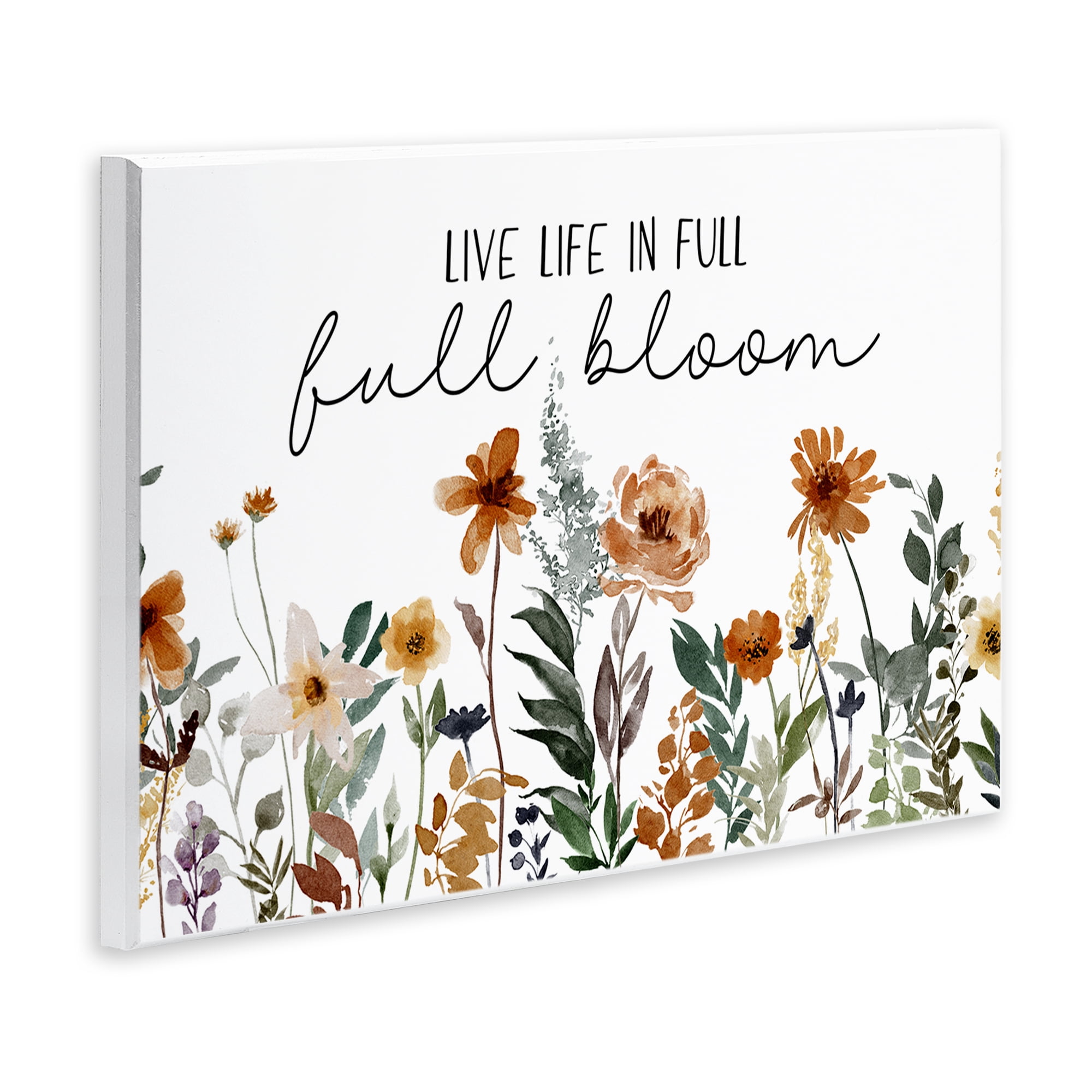 Stupell Industries Full Bloom Sentiment Plants & Flowers Painting Unframed Art Print Wall Art, 19 x 13