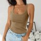 thumbnail image 2 of Camiseta sin mangas de mujer Ticfox Canalé con cuello redondo Caqui M, 2 of 5