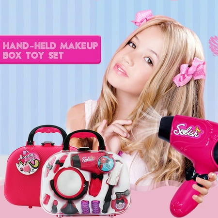 Beauty Hair Salon Toy Set Kit, Rewardbig Makeup Vanity Toy Set 21pcs