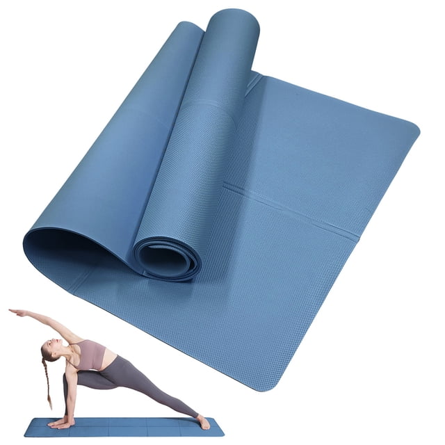 EVA Yoga Mat, 4mm Thick Textured Grip Exercise Mat for Yoga, Pilates, Gym and Floor Workouts