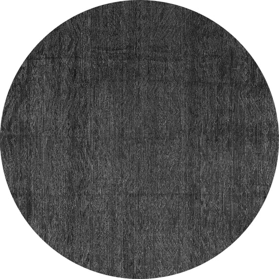 Ahgly Company Indoor Round Abstract Gray Modern Area Rugs, 6' Round