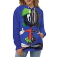 thumbnail image 5 of Looney Tunes Marvin The Martian Hoodie 3D Print Pullover Hooded Long Sleeve Sweatshirts Tops Blouse with Pocket for Mens Womens, 5 of 7