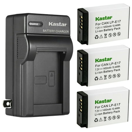 Kastar 3-Pack Battery and AC Wall Charger Replacement for Canon EOS RP EOS R10 Mirrorless Camera KISS X8i KISS X9i Rebel SL2 EOS Rebel T6i EOS Rebel T6s EOS Rebel T7i EOS Rebel T8i Cameras