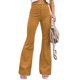 thumbnail image 1 of Women Bell Bottom Flare Pants, Pure Color Autumn Winter Women High Waisted Flare Pants Casual  For Office For Party For Work ANGGREK Oro S, 1 of 5