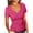 Hot Pink, variant on Athletic Casual Shirts for Women Crewneck Tunic Short Sleeve Pullover Gym Tops