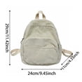 thumbnail image 2 of Corduroy Backpack Vintage Embroidered Laptop Bookbag Casual School College Daypack Lightweight Travel Backpack, 2 of 4