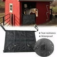 thumbnail image 3 of HardwareBreathable Mesh Protector, Portable Aisle Fence | Wind Shield Oxford Cloth Construction, Weather Durable Safety Strap System Equine Training Stable Gate (Black), 3 of 5